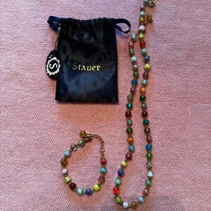 Stauer Cornaro Murano Necklace and Bracelet never worn